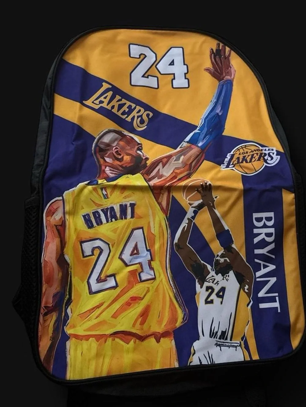 Los Angeles Lakers Kobe Bryant #24 Yellow & Purple Backpack